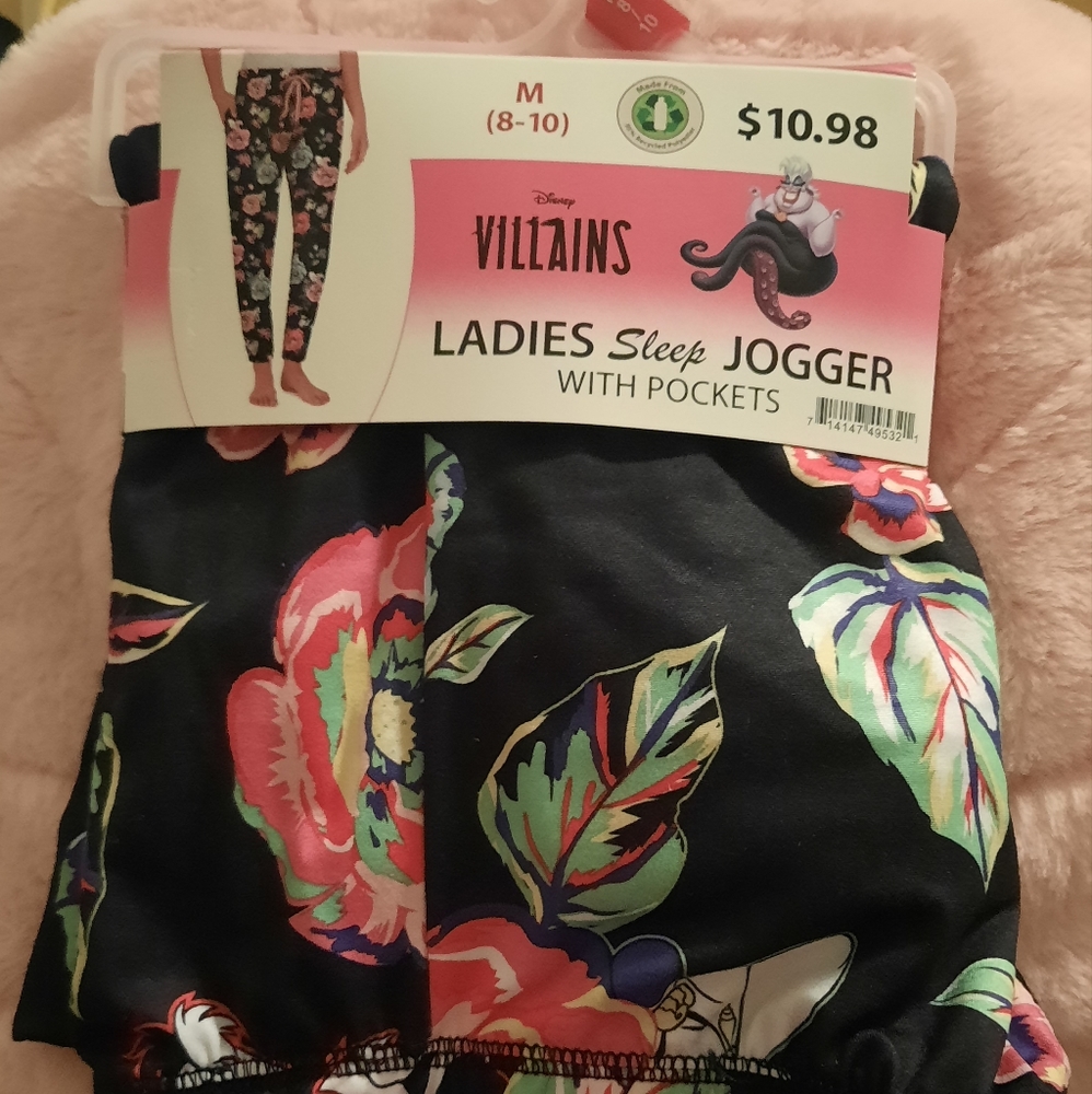 Disney Villains Ladies Sleep Jogger Pants with pockets. NWT - Picture 3 of 4